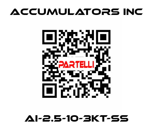 AI-2.5-10-3KT-SS ACCUMULATORS INC