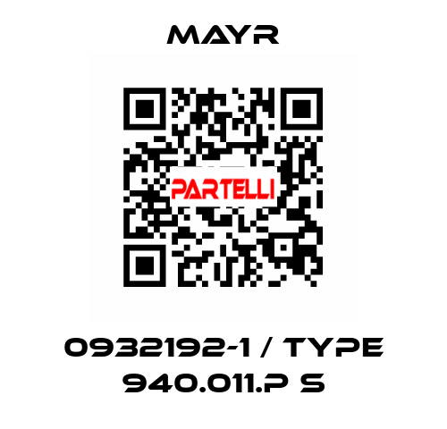 0932192-1 / Type 940.011.P S Mayr