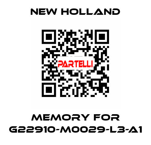 memory for G22910-M0029-L3-A1 New Holland