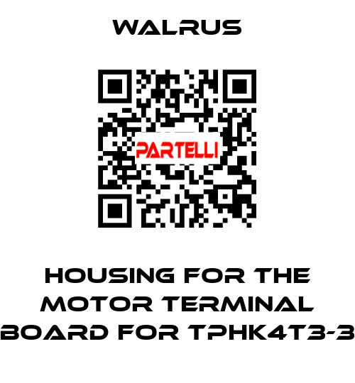 housing for the motor terminal board for TPHK4T3-3 Walrus