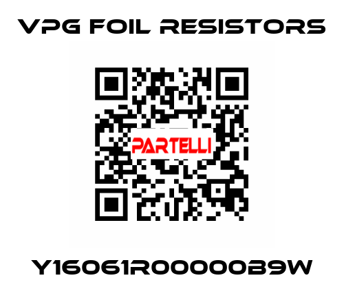 Y16061R00000B9W VPG Foil Resistors