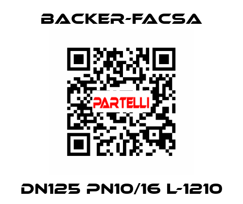 DN125 PN10/16 L-1210 BACKER-FACSA