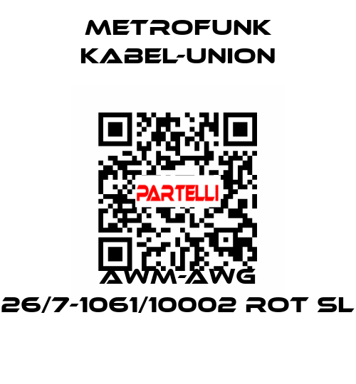 AWM-AWG 26/7-1061/10002 ROT SL METROFUNK KABEL-UNION