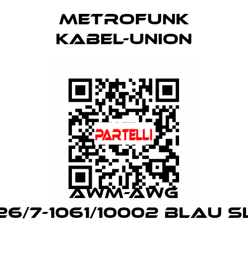 AWM-AWG 26/7-1061/10002 BLAU SL METROFUNK KABEL-UNION