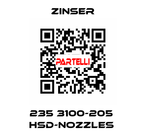 235 3100-205  HSD-nozzles  Zinser