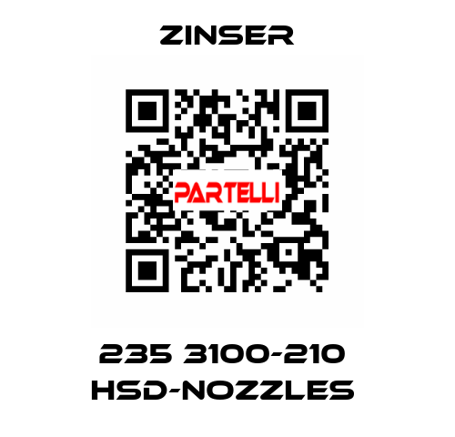 235 3100-210  HSD-nozzles  Zinser