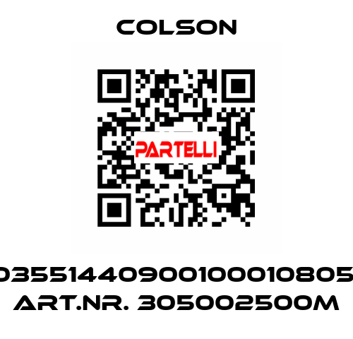 03551440900100010805  ART.NR. 305002500M Colson