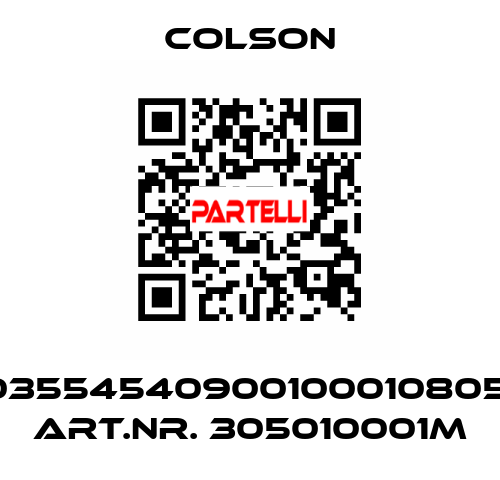 03554540900100010805  ART.NR. 305010001M Colson