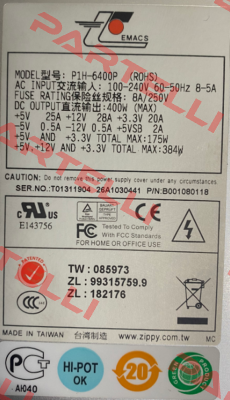 7060 / P1H-5400V ZIPPY TECHNOLOGY CORP.