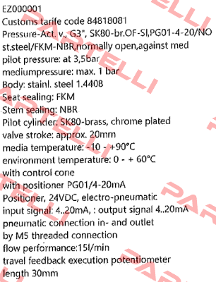EZ000001 End Armaturen