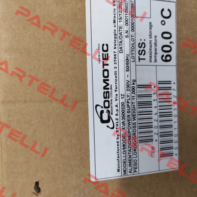 XVA3500320-1Z Cosmotec (brand of Stulz)