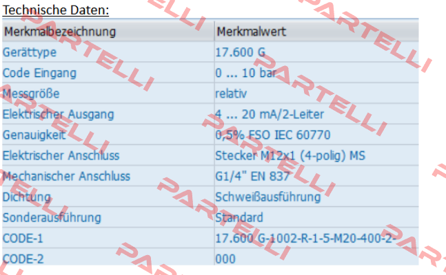 17.600 G-1002-R-1-5-M00-400-2-000 Bd Sensors