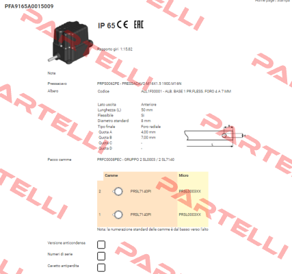 PFA9165A0015009 Ter Tecno Elettrica Ravasi