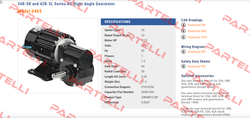 0469 34R4BFCI-5R BODINE ELECTRIC