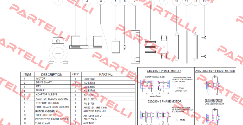 AU E1780 ASSY-01  Verderflex