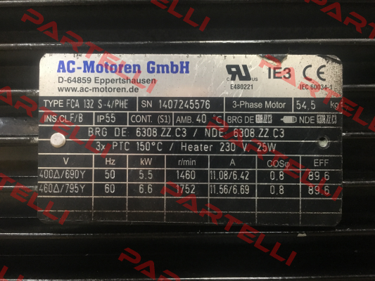 FCA 132 S-4 / PHE B5 UL AC Motoren