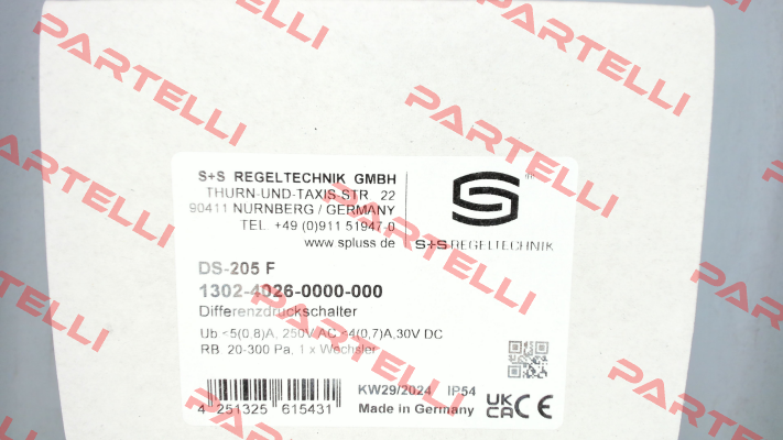 DS-205-F S+S REGELTECHNIK