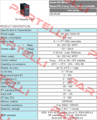 MT-20-R  Fotek