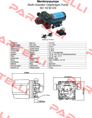 SD 10/30 DS / 101 610 Flojet Pump