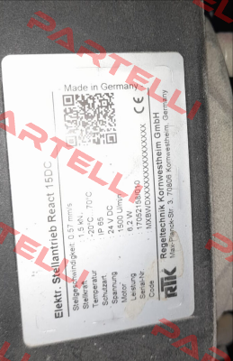 Type REact 15DC RTK Regeltechnik