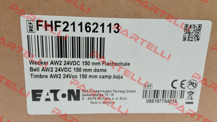 P/N: FHF21162113, Type: AW2 FHF