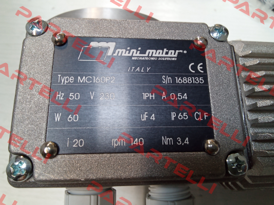 P/N: 004V--A33--2V, Type MC 160P2 20 B5 Minimotor