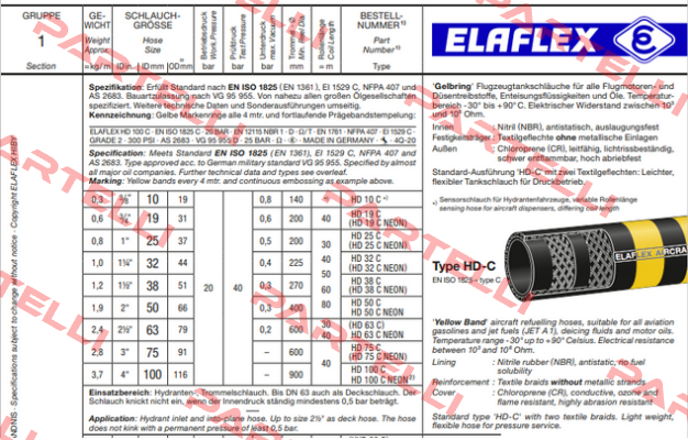 HD 50 C (26 m) Elaflex