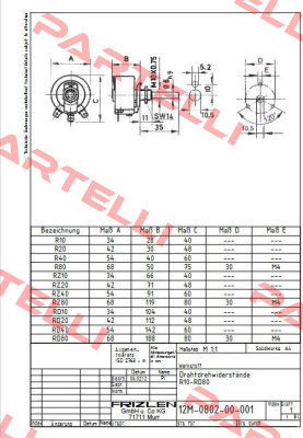 R40-1.0K/50Watt Frizlen