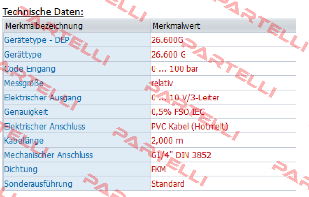 26.600G-1003-R-3-5-TM0-300-1-000 (OEM) Bd Sensors