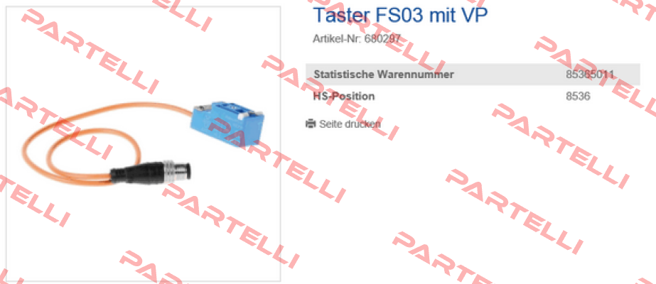 Taster FS03 mit VP Herma