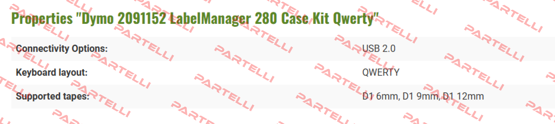 2091152 / LabelManager 280 Case Kit Qwerty DYMO