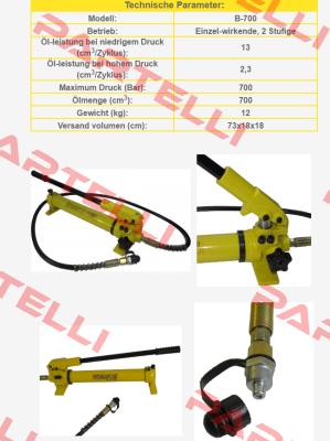 B-700 - Handpumpe Hydrafore Power Tools