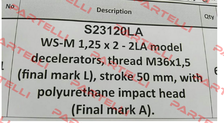 WS-M 1,25 x 2 - 2LA  Weforma