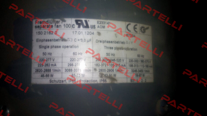 17.01.1204 (FLAI Bg100 K IP66 250lg GNO)  Wistro