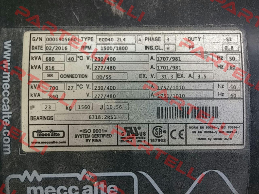ECO402L4BMD114PD  Mecc Alte