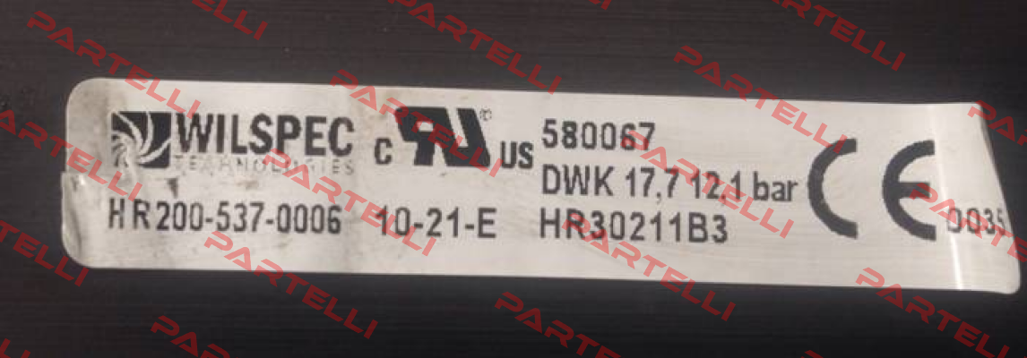 HR200-537-0006 Wilspec