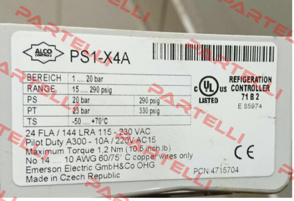 PS1-X4A Alco