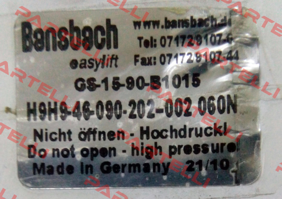 H9H9-46-090-202--002/060N Bansbach