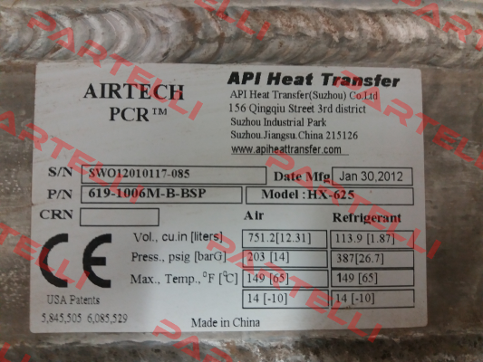 619-1006M-B-BSP API Airtech
