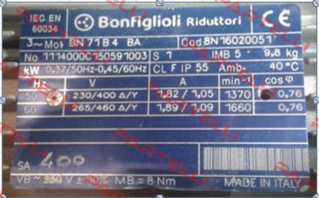 BN 71B 4 BA B5 Bonfiglioli
