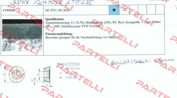 RPHX 1204MOSN CTPP235  Ceratizit