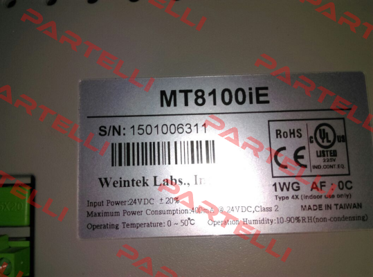 MT8100iE1WG - not available, alternative - MT8102iE  Weintek