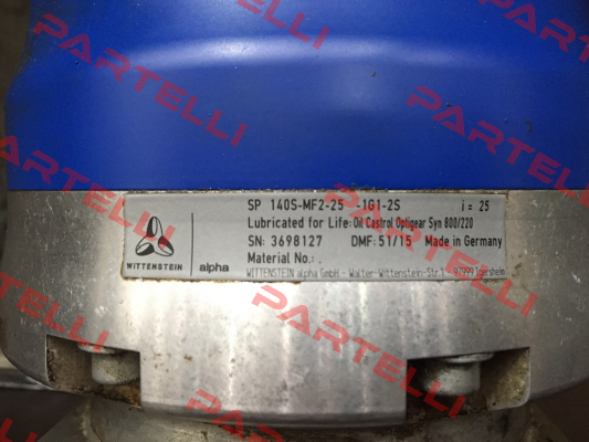 SP 140S-MF2-25-1G1-2S  Wittenstein