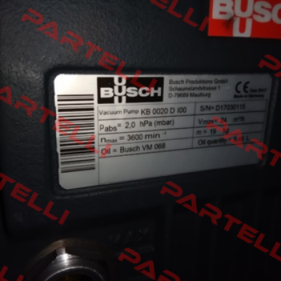 KB 0020 D 100 SM XX Busch