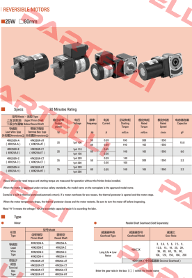 4RK25GN-C - 4GN50K ZD-Motors