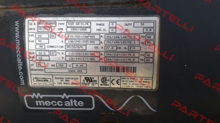 Piston for ECO 32-1L/4  Mecc Alte