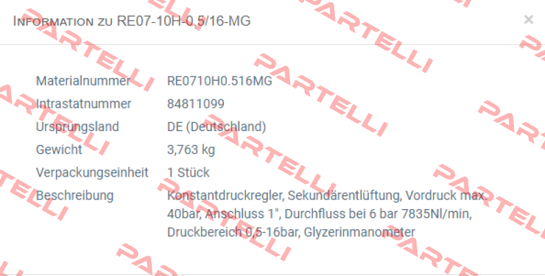 RE07-10H-0,5/16-MG  STASTO
