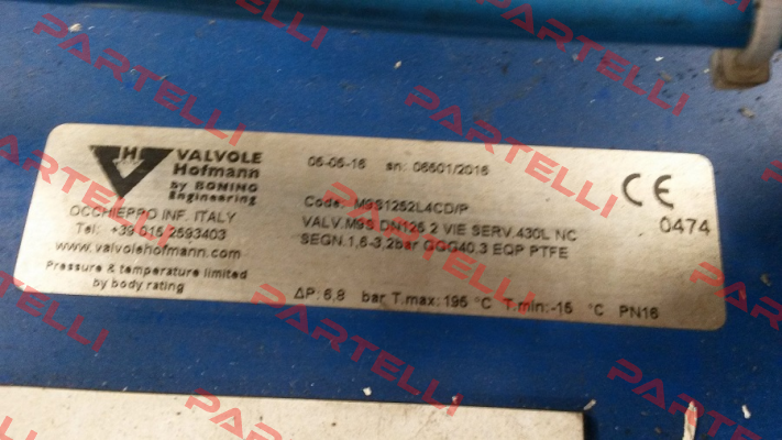M9S1252L4CD/P Valvole Hofmann