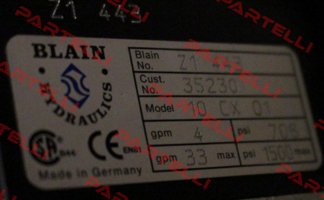 102322(Serien Nr.Z1 443)  Blain Hydraulics