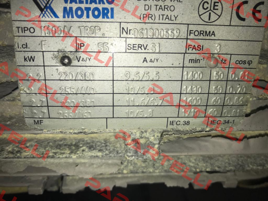 M100/4P/2.2KW/230-400-50/B5 A NORME IE2 Valtaro Motori